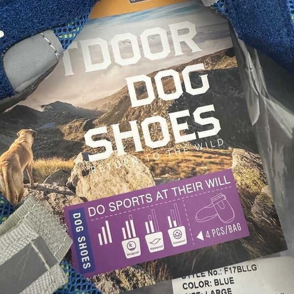 New In Package Large Outdoors Helios Dog Shoes - Picture 3 of 7
